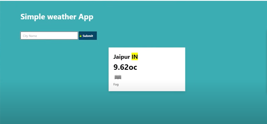 Weather Forecast App project